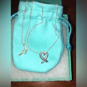 Tiffany & Co. Paloma Picasso Loving Heart 925 Silver Necklace